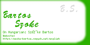 bartos szoke business card